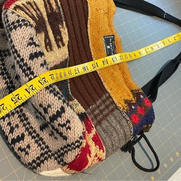 Boho Artistic Patchwork Sweater Bag – One-of-a-Kind Upcycled Susan Todd Tote - Picture 16 of 16